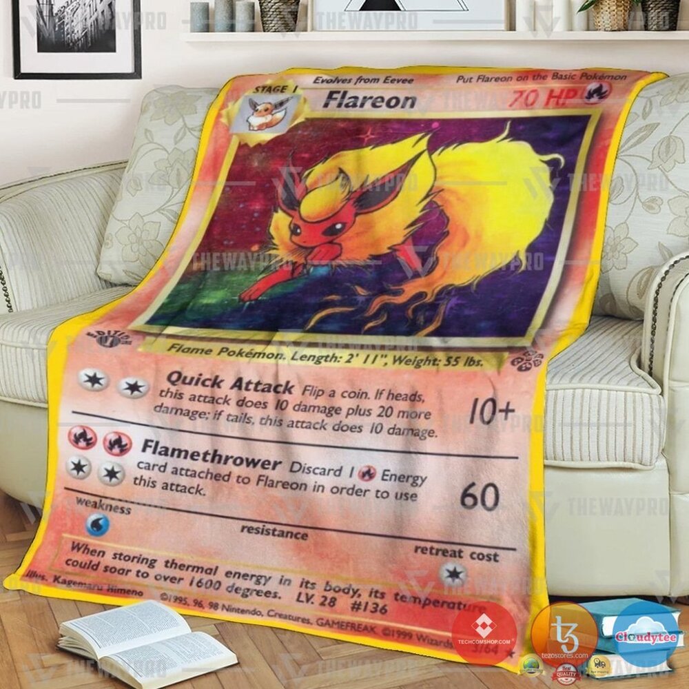 Pokemon Flareon Blanket 2 Pokemon Flareon Blanket 2