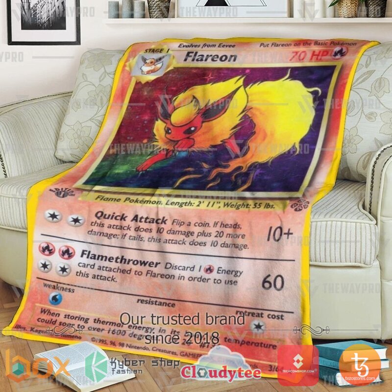 Pokemon Flareon Blanket 3 Pokemon Flareon Blanket 3