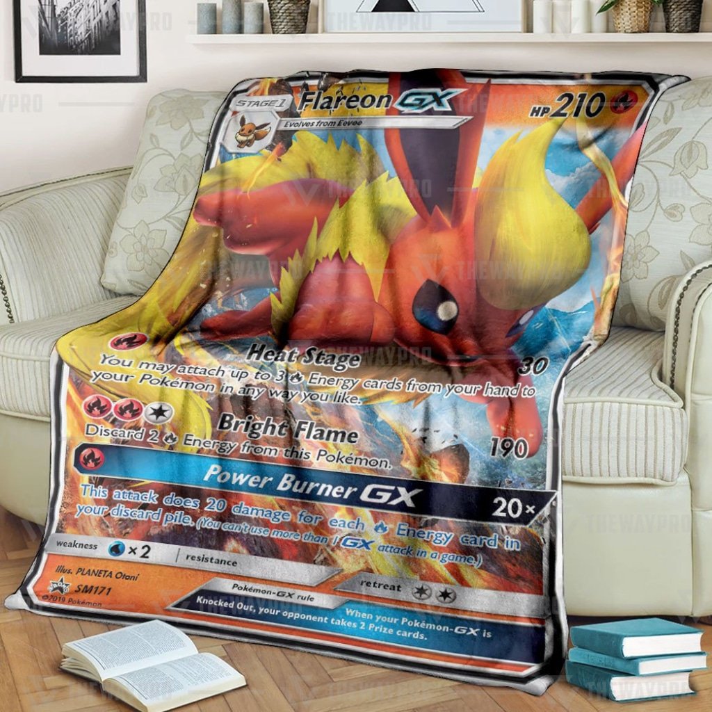 Pokemon Flareon Gx Sun And Moon Promos Blanket Pokemon Flareon Gx Sun And Moon Promos Blanket
