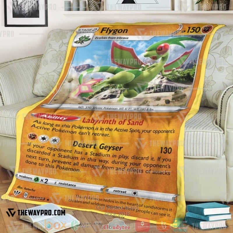 Pokemon Flygon Darkness Ablaze Soft Blanket Pokemon Flygon Darkness Ablaze Soft Blanket