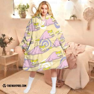Pokemon Galarian Slowpoke Fleece Hoodie Blanket