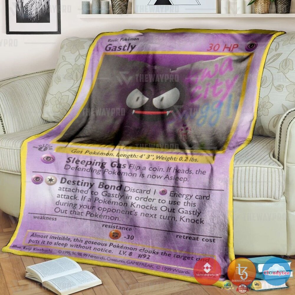 Pokemon Gastly 1St Edition Blanket Pokemon Gastly 1St Edition Blanket