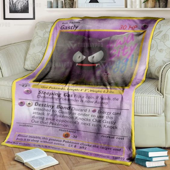 Pokemon-Gastly-1St-Edition-Soft-Blanket-1