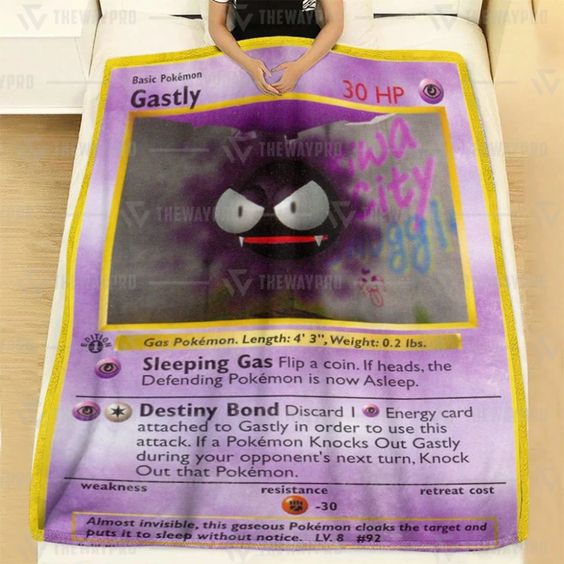 Pokemon-Gastly-1St-Edition-Soft-Blanket-2