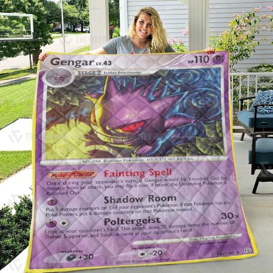 Pokemon Gengar Blanket Quilt Tumbler Rug Pokemon Gengar Blanket Quilt Tumbler Rug
