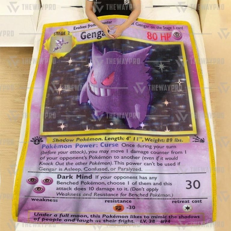 Pokemon-Gengar-Holo-1St-Edition-Blanket-1