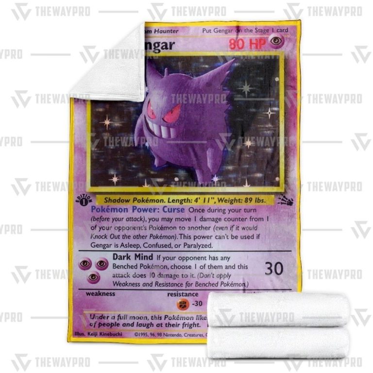 Pokemon-Gengar-Holo-1St-Edition-Blanket-2