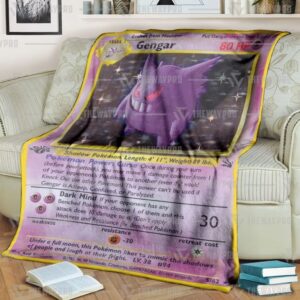 Pokemon Gengar Holo 1St Edition Blanket