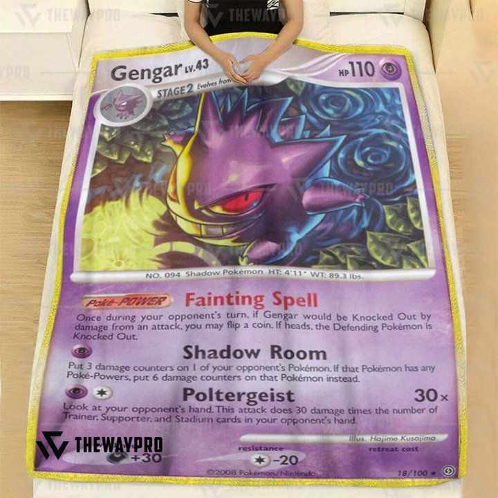 Pokemon-Gengar-Stormfront-Bedding-Set-And-Quilt-Blanket-1