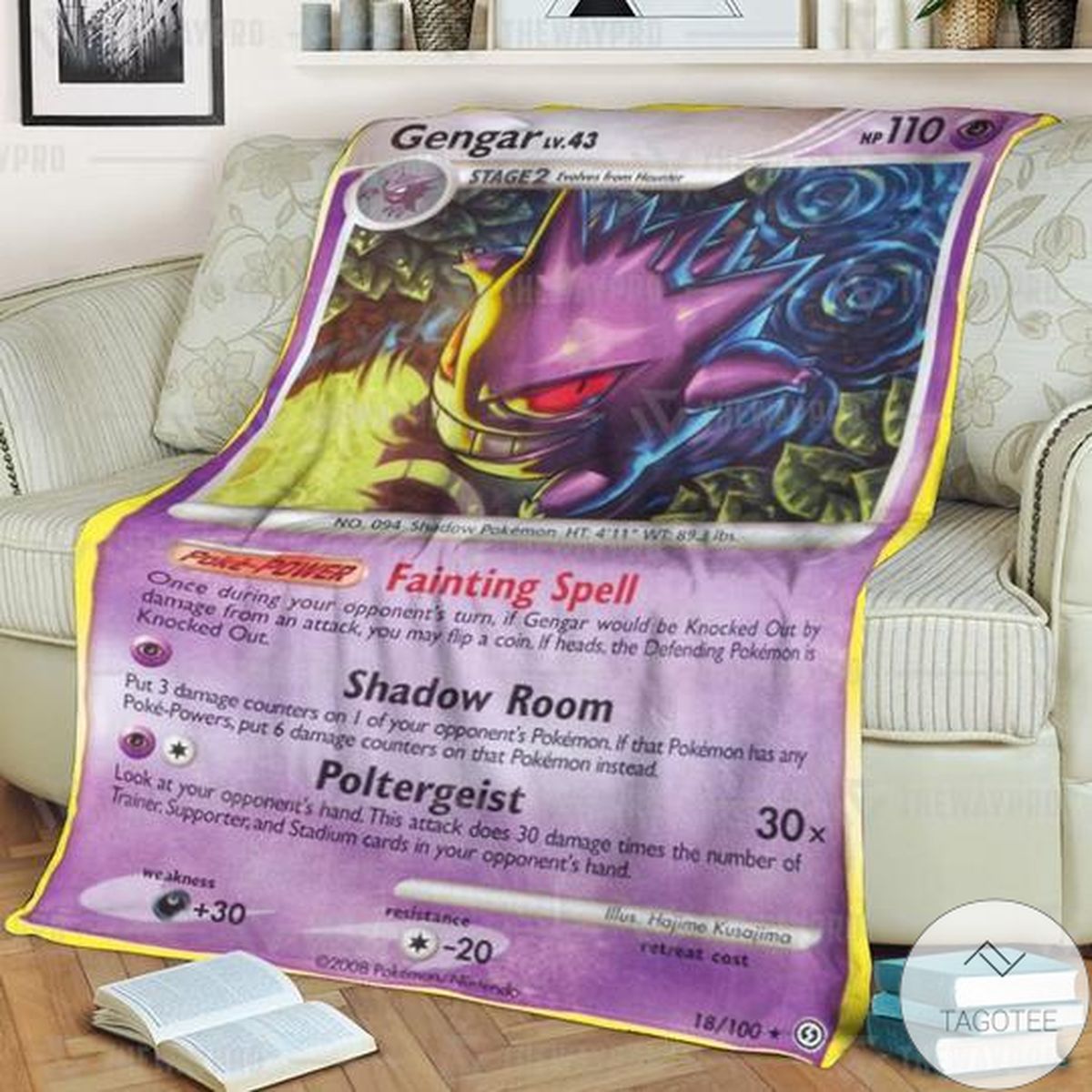 Pokemon Gengar Stormfront Custom Blanket Pokemon Gengar Stormfront Custom Blanket
