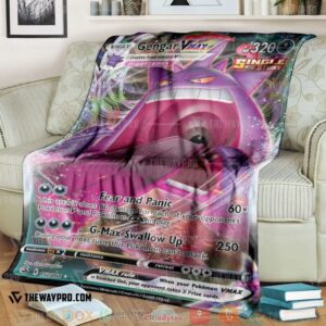 Pokemon Gengar Vmax Fusion Strike Soft Blanket