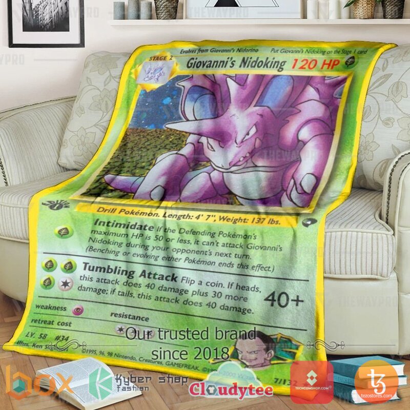 Pokemon Giovannis Nidoking Gym Challenge Blanket 2 Pokemon Giovannis Nidoking Gym Challenge Blanket 2
