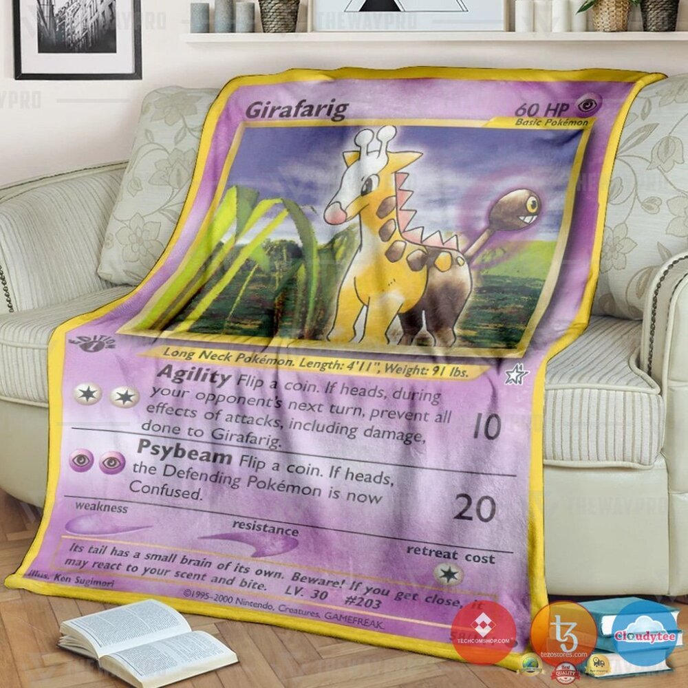 Pokemon Girafarig Blanket Pokemon Girafarig Blanket