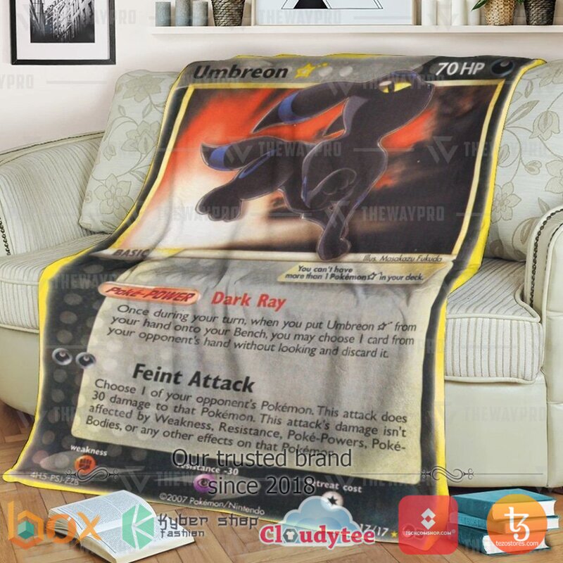 Pokemon Gold Star Umbreon Blanket 2 Pokemon Gold Star Umbreon Blanket 2