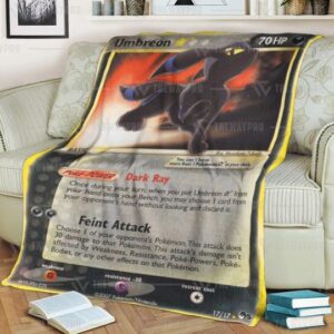 Pokemon Gold Star Umbreon Blanket Quilt Tumbler Rug 2