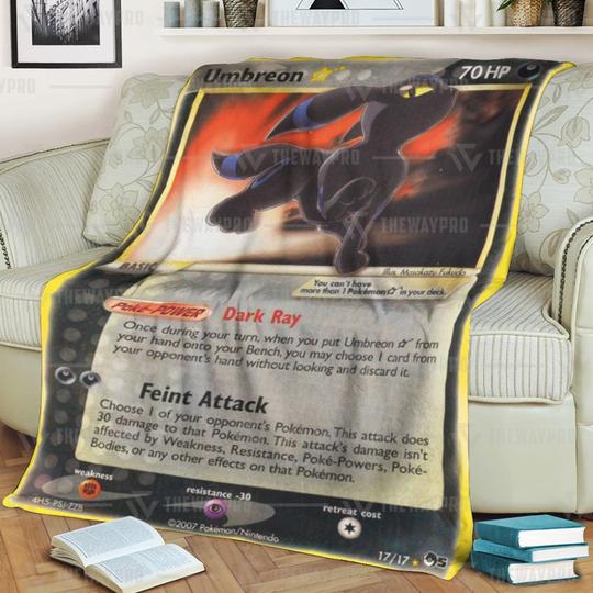 Pokemon Gold Star Umbreon Blanket Quilt Tumbler Rug 2 Pokemon Gold Star Umbreon Blanket Quilt Tumbler Rug 2