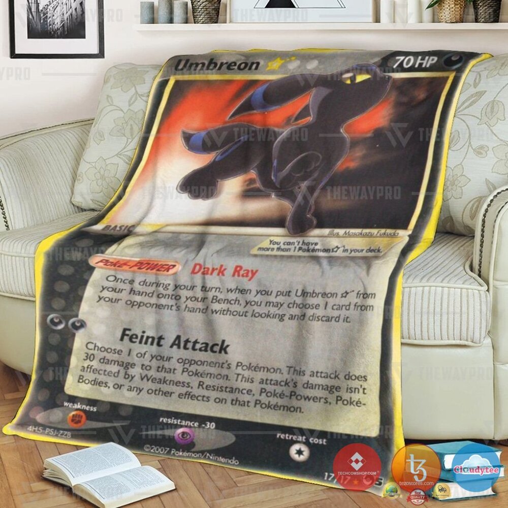 Pokemon Gold Star Umbreon Blanket Pokemon Gold Star Umbreon Blanket