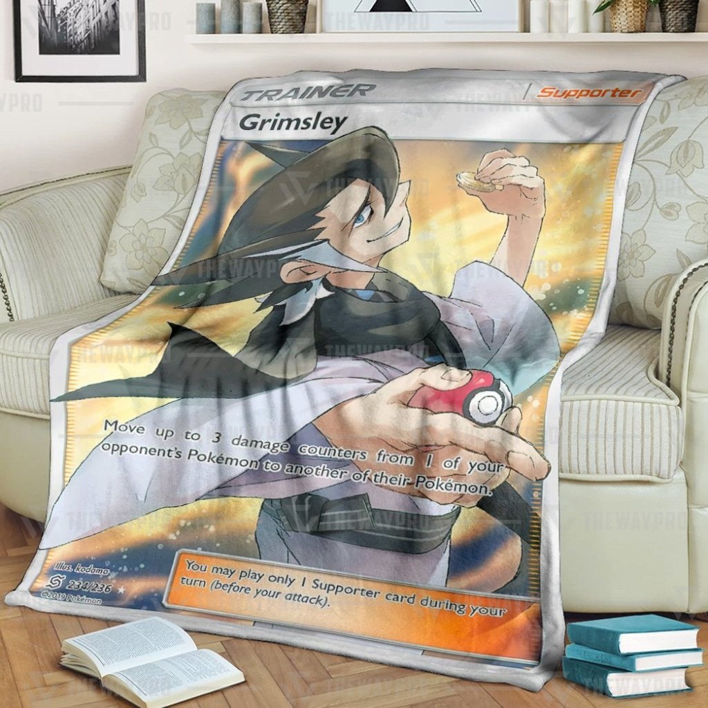 Pokemon Grimsley Trainer Blanket Pokemon Grimsley Trainer Blanket