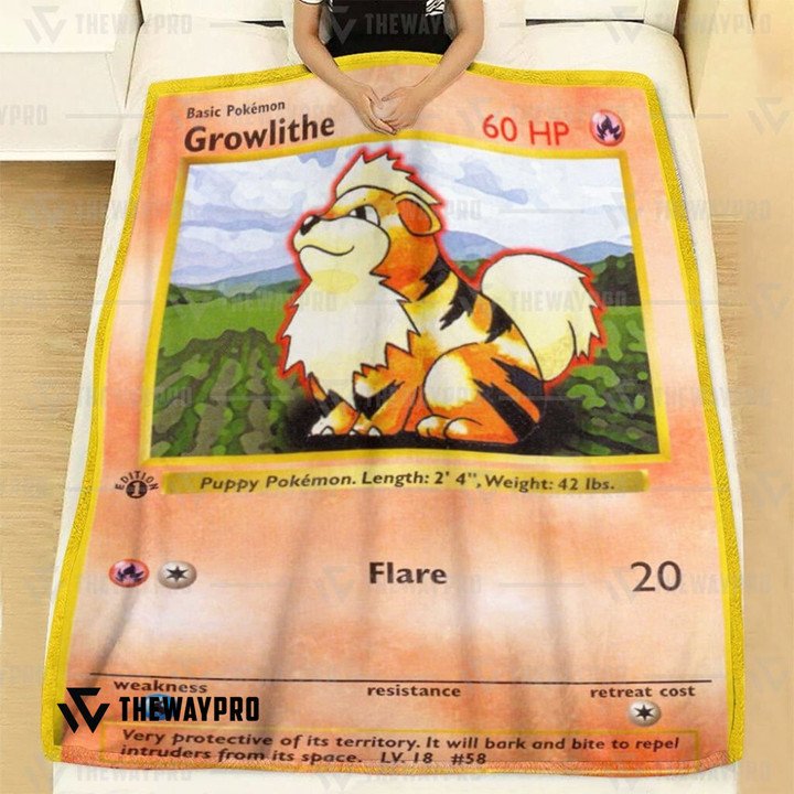 Pokemon-Growlithe-1St-Edition-Bedding-Set-And-Quilt-Blanket-1