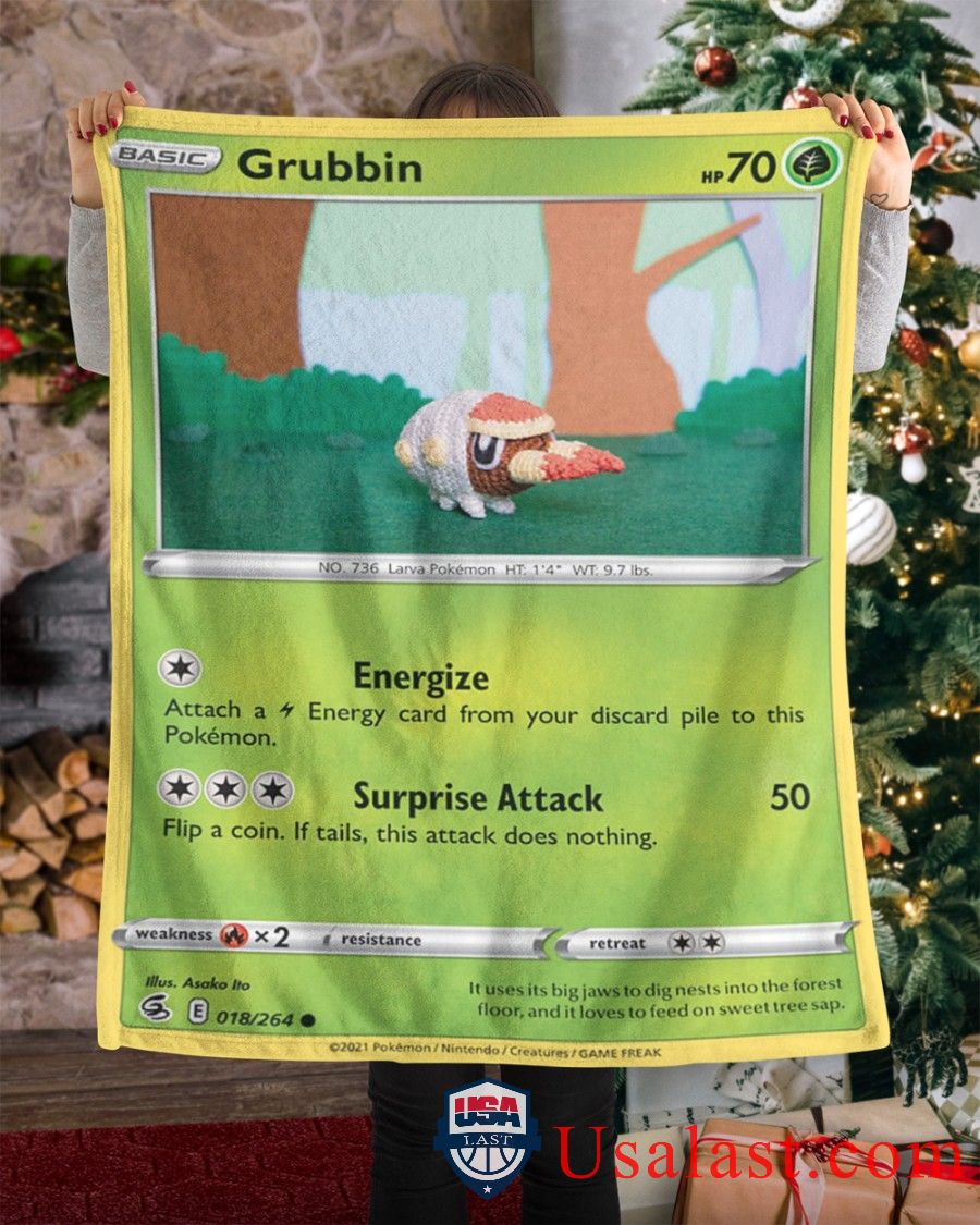Pokemon Grubbin Fusion Strike Blanket Pokemon Grubbin Fusion Strike Blanket