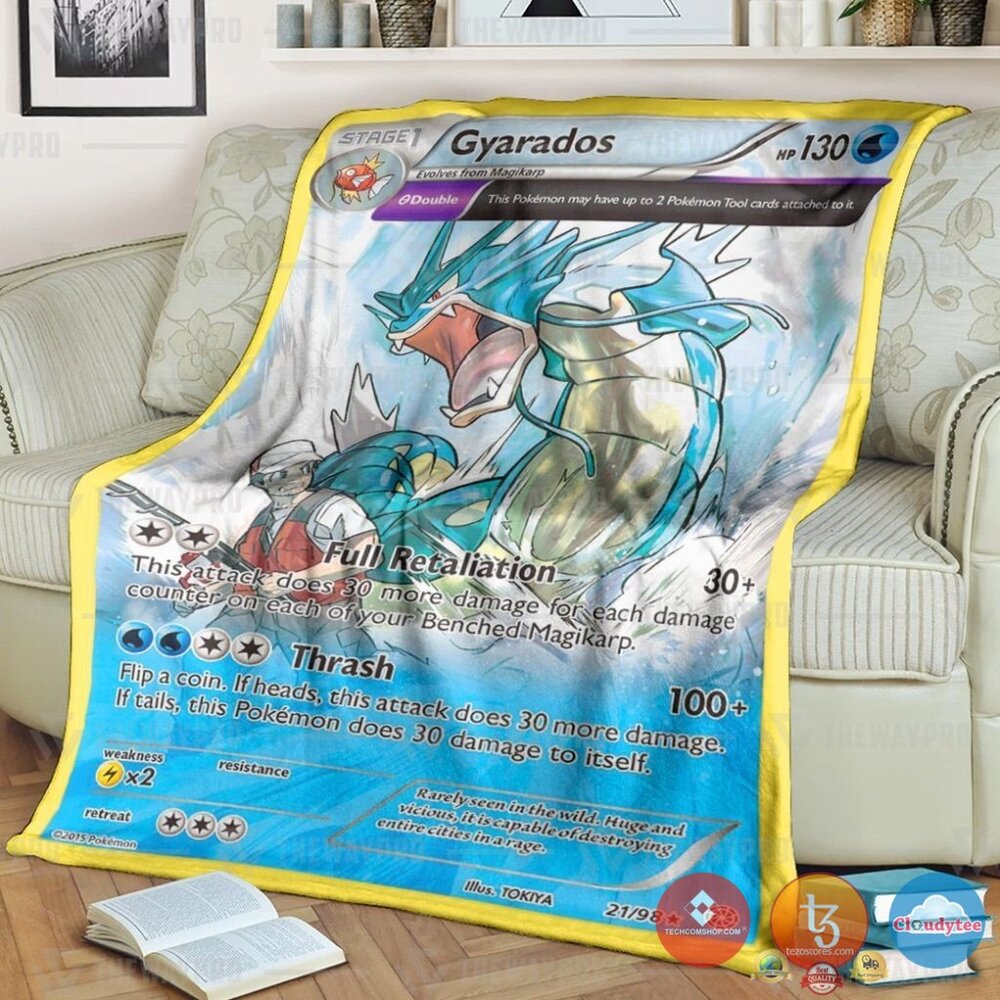 Pokemon Gyarados Ancient Origins Blanket 2 Pokemon Gyarados Ancient Origins Blanket 2
