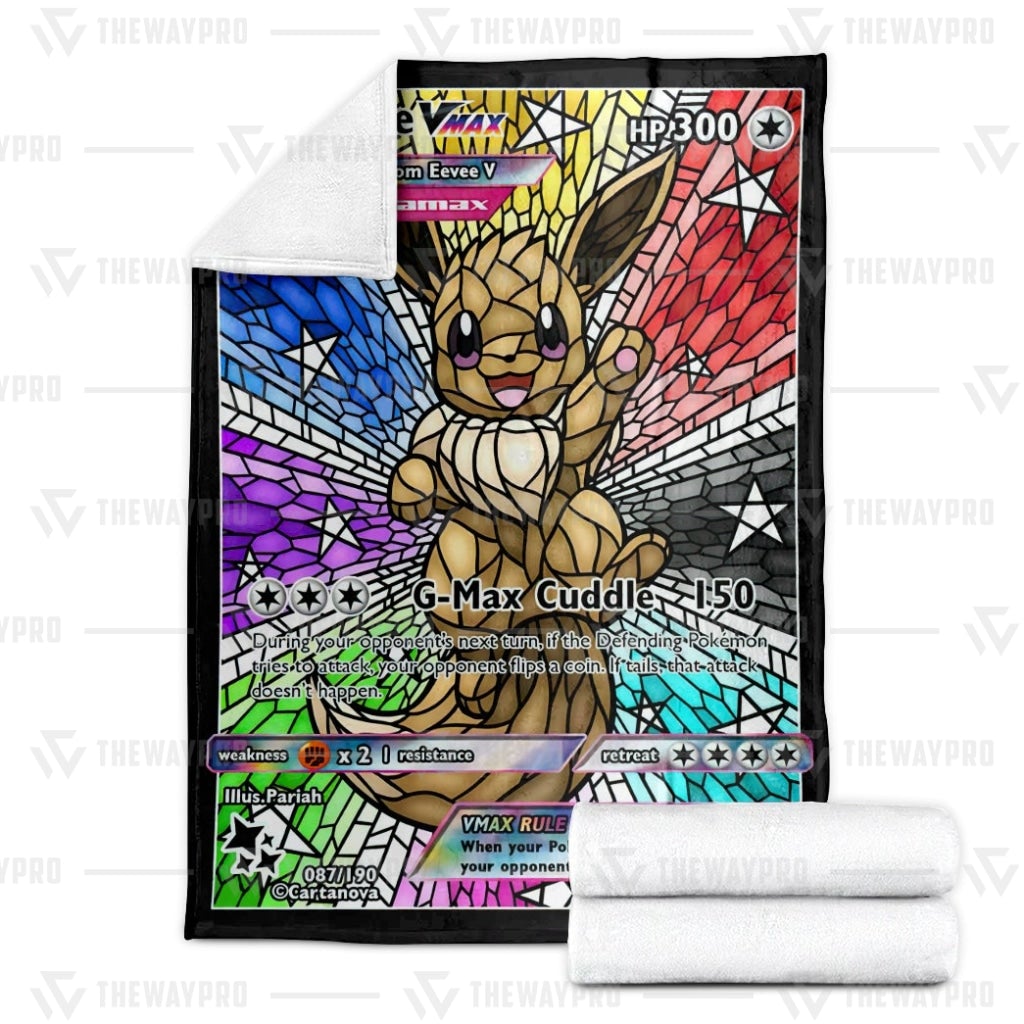 Pokemon Gyarados Hybrid Vmax Stain Glass Blanket Pokemon Gyarados Hybrid Vmax Stain Glass Blanket