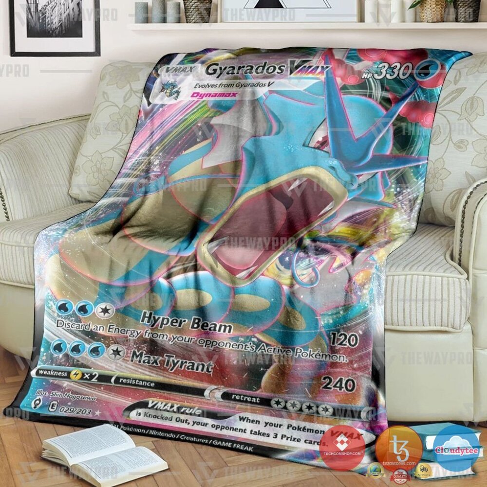 Pokemon Gyarados Vmax Blanket Pokemon Gyarados Vmax Blanket