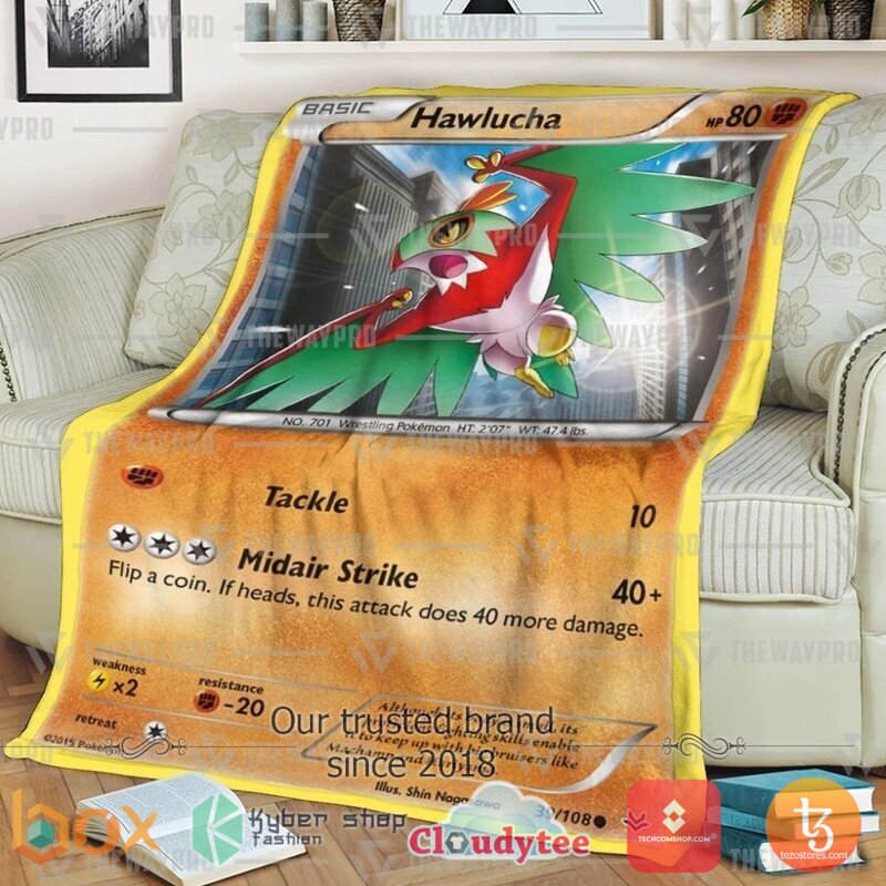 Pokemon Hawlucha Roaring Skies Blanket 2 Pokemon Hawlucha Roaring Skies Blanket 2