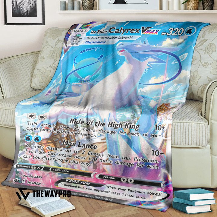 Pokemon Ice Rider Calyrex Vmax Bedding Set And Quilt Blanket Pokemon Ice Rider Calyrex Vmax Bedding Set And Quilt Blanket