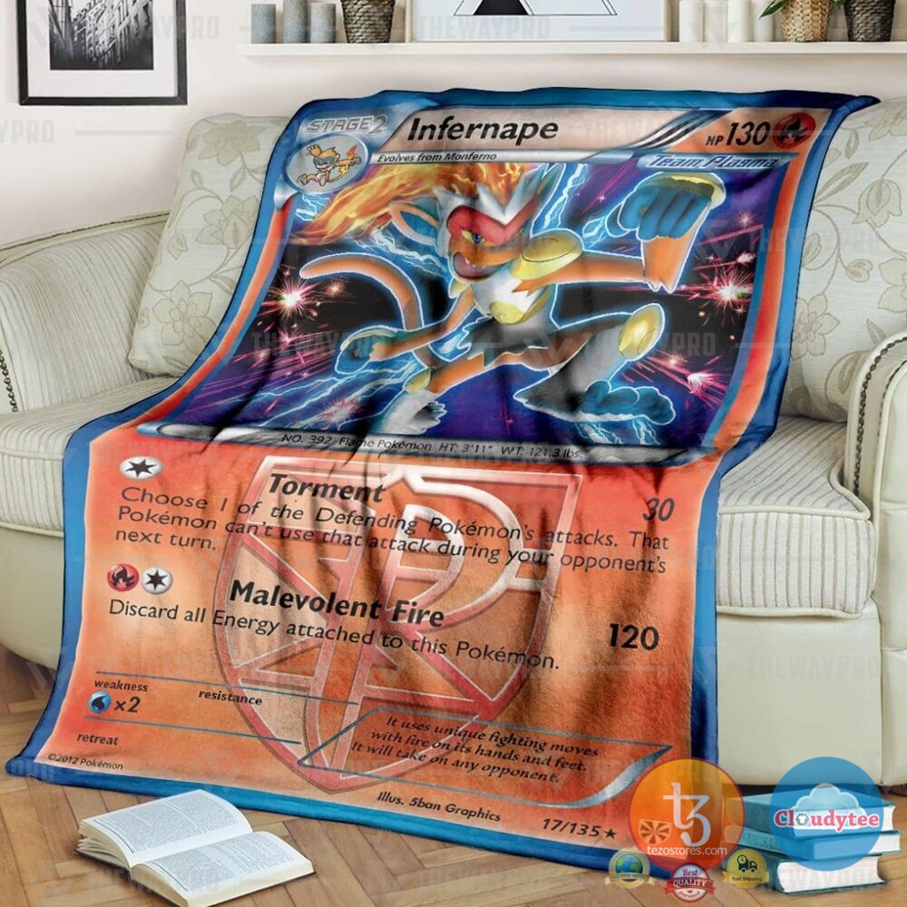 Pokemon Infernape Plasma Storm Blanket Pokemon Infernape Plasma Storm Blanket
