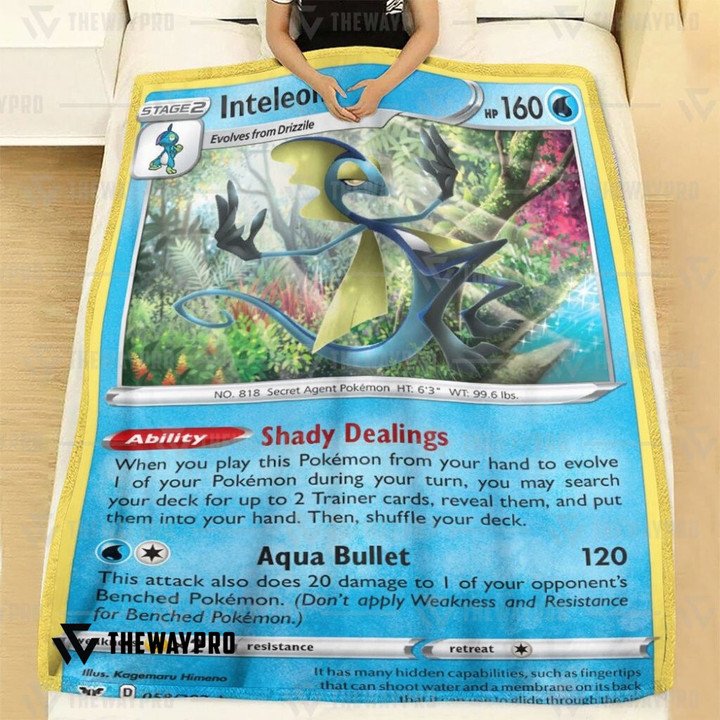Pokemon-Inteleon-Sword-Shield-Bedding-Set-And-Quilt-Blanket-1