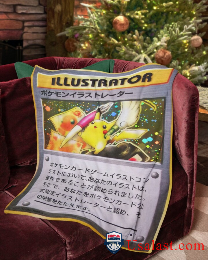Pokemon-Japanese-Pikchu-Illustrator-Fleece-Blanket-1