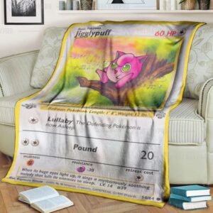 Pokemon Jigglypuff 1St Edition Blanket