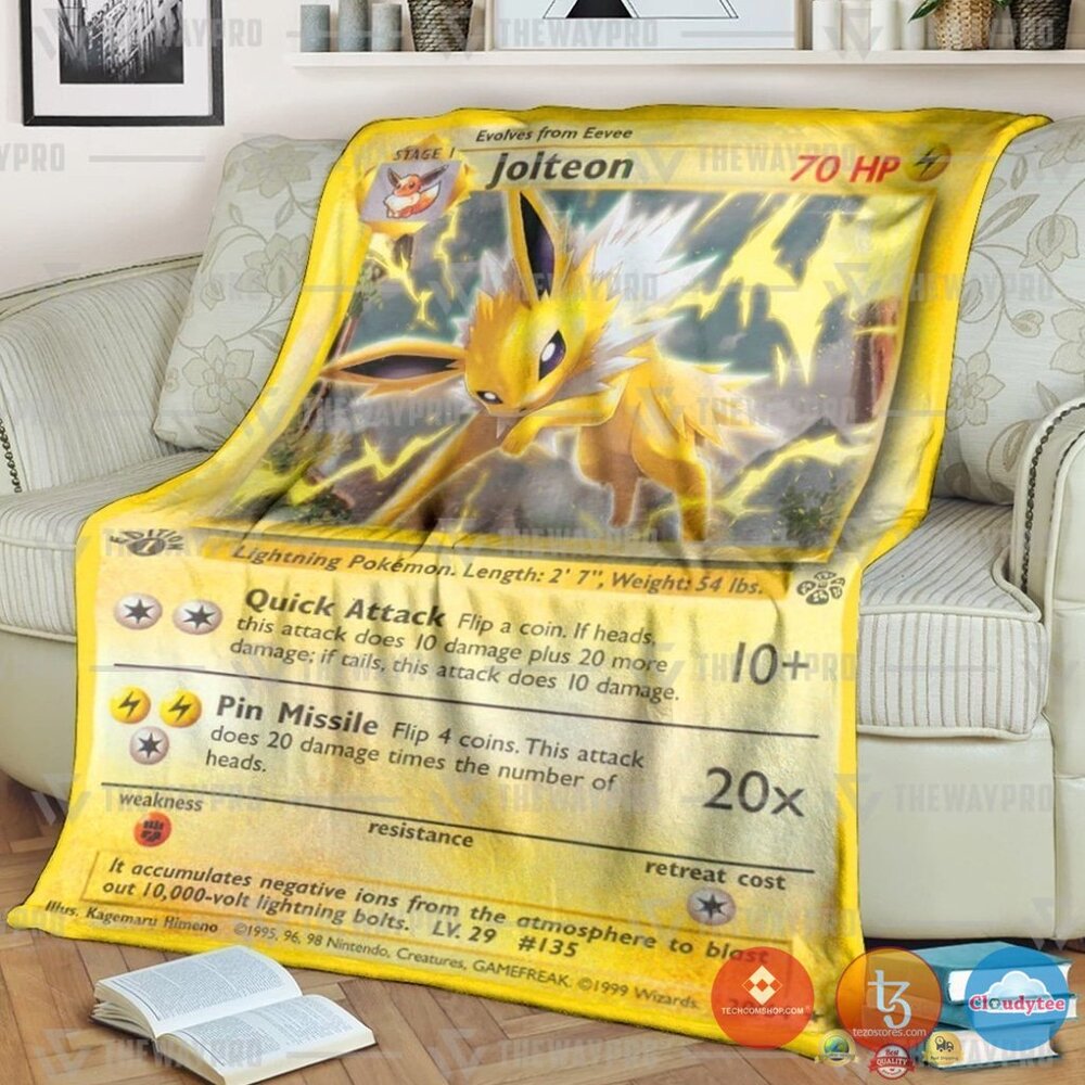 Pokemon Jolteon Blanket Pokemon Jolteon Blanket