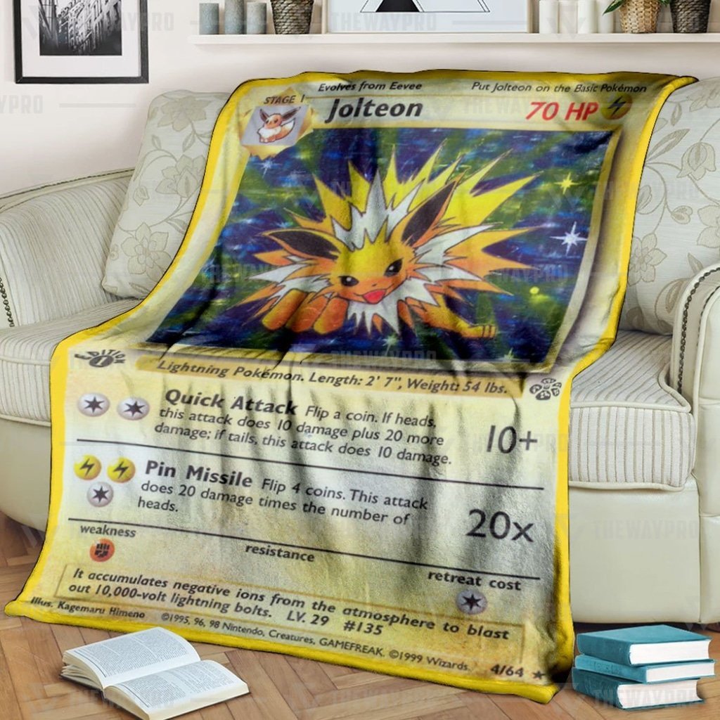 Pokemon Jolteon Holo 1St Edition Blanket 2 Pokemon Jolteon Holo 1St Edition Blanket 2