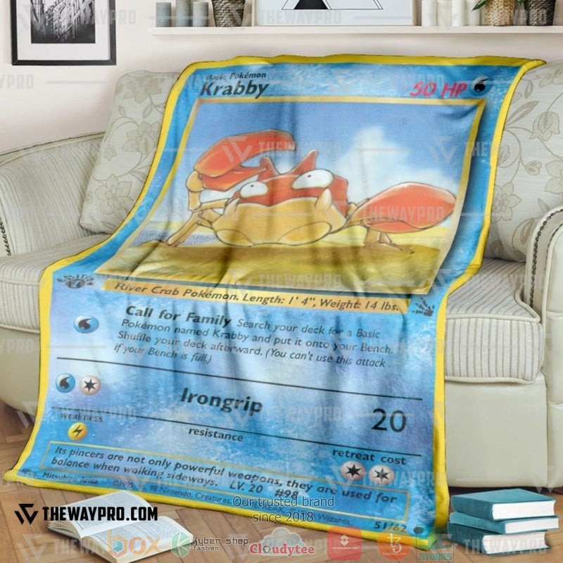 Pokemon Krabby Soft Blanket 2 Pokemon Krabby Soft Blanket 2
