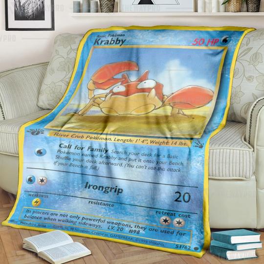Pokemon Krabby Soft Blanket Pokemon Krabby Soft Blanket