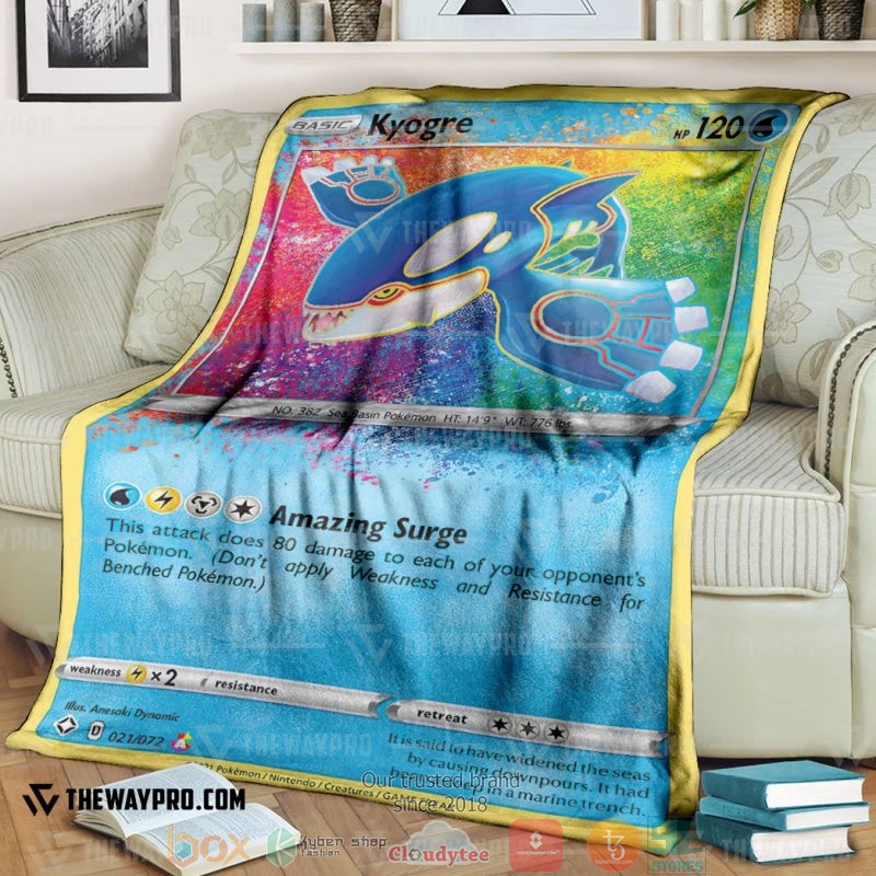 Pokemon Kyogre Shining Fates Soft Blanket Pokemon Kyogre Shining Fates Soft Blanket
