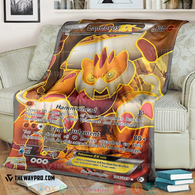 Pokemon Landorus Ex Boundaries Crossed Soft Blanket Pokemon Landorus Ex Boundaries Crossed Soft Blanket