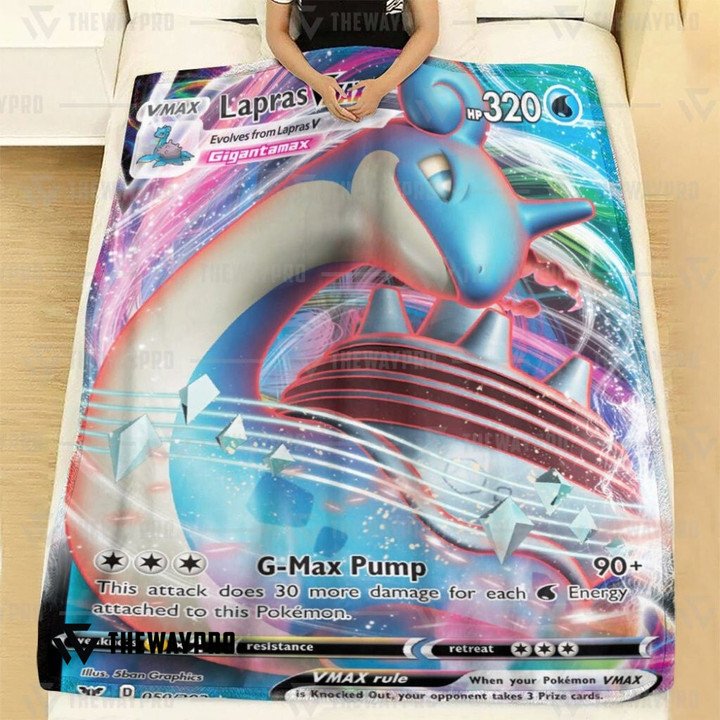 Pokemon-Lapras-Vmax-Bedding-Set-And-Quilt-Blanket-1