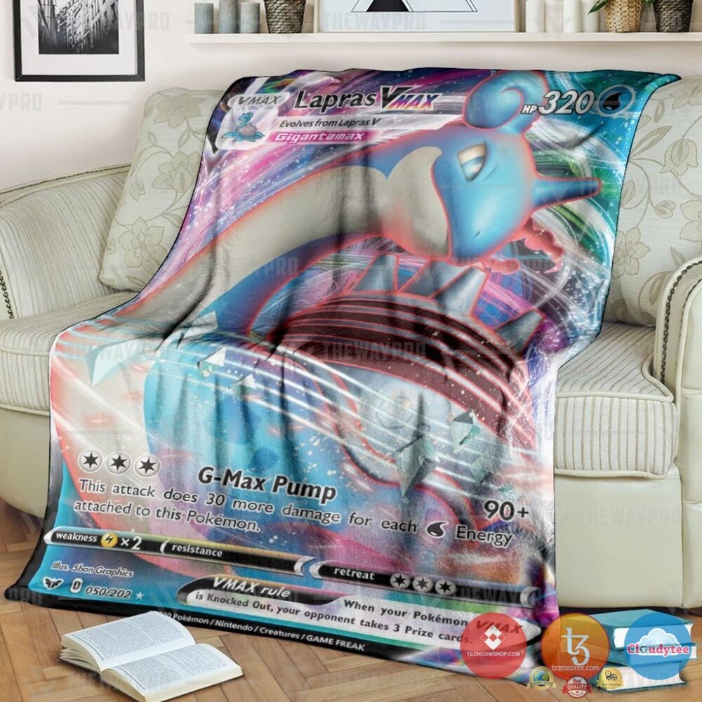 Pokemon Lapras Vmax Blanket 2 Pokemon Lapras Vmax Blanket 2