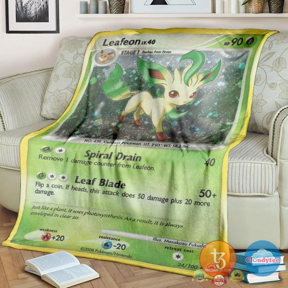 Pokemon Leafeon Blanket 2 Pokemon Leafeon Blanket 2