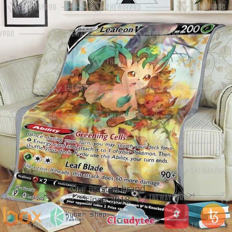 Pokemon Leafeon Blanket 3 Pokemon Leafeon Blanket 3