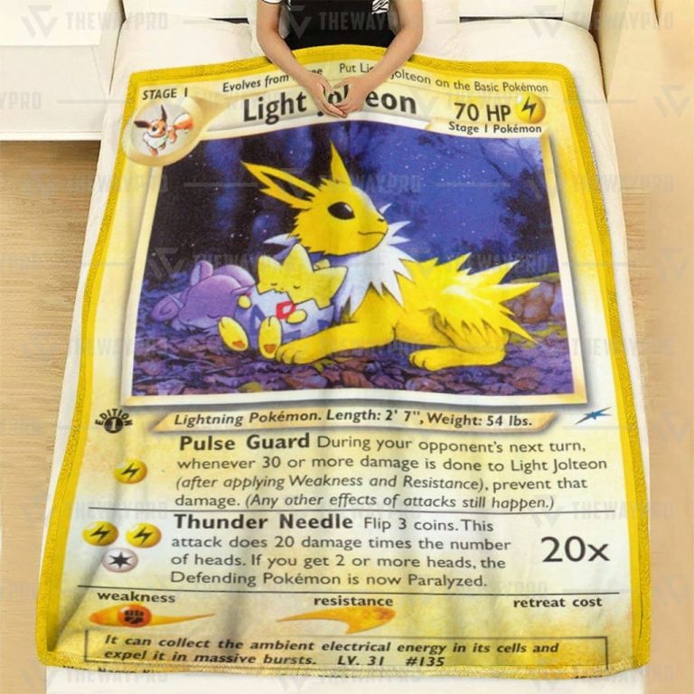 Pokemon-Light-Jolteon-1St-Edition-Blanket-1-1
