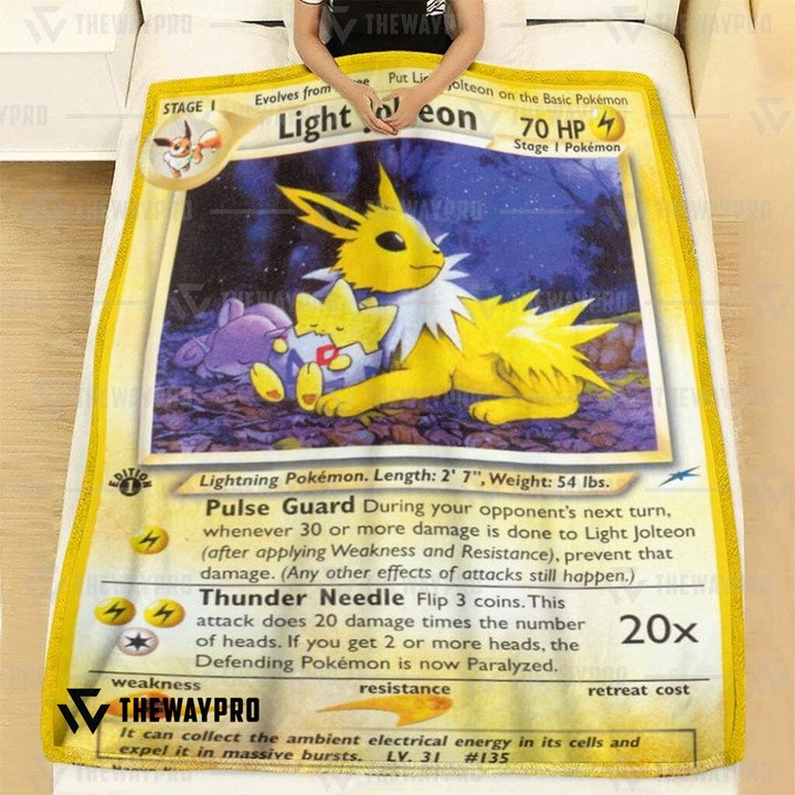 Pokemon-Light-Jolteon-Neo-Destiny-Bedding-Set-And-Quilt-Blanket-1