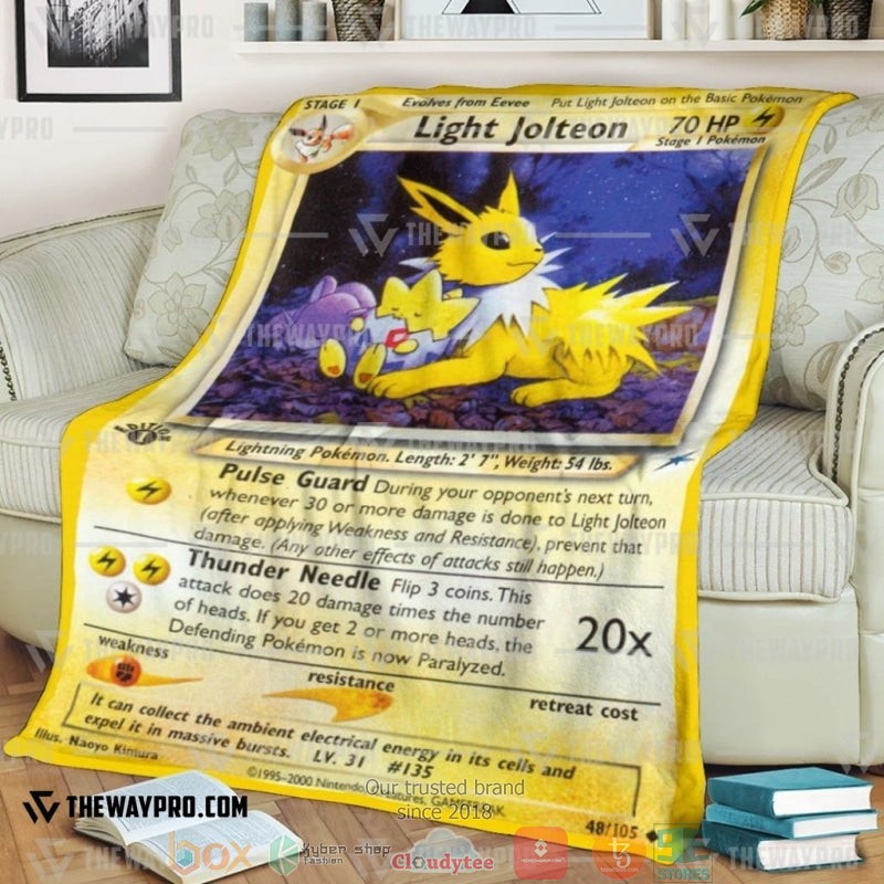 Pokemon Light Jolteon Neo Destiny Soft Blanket Pokemon Light Jolteon Neo Destiny Soft Blanket