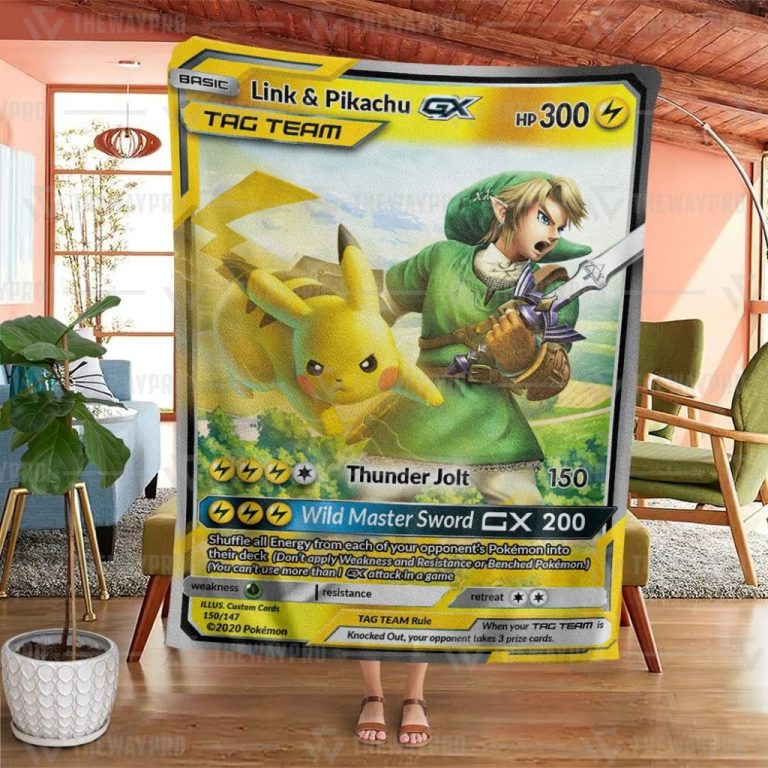 Pokemon-Link-And-Pikachu-Tag-Team-Gx-Blanket-1