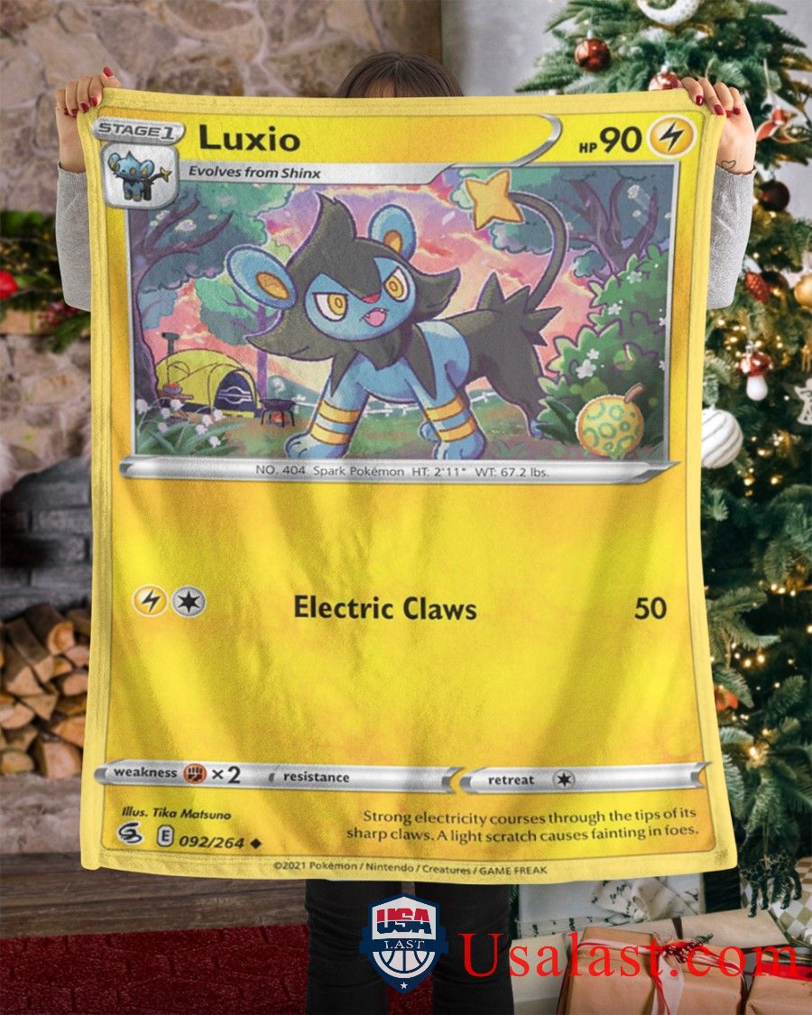Pokemon Luxio Fusion Strike Soft Blanket Pokemon Luxio Fusion Strike Soft Blanket