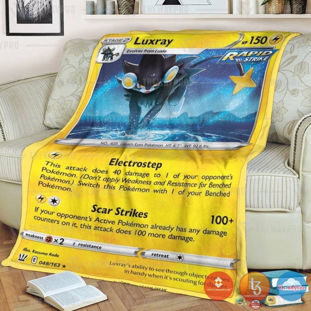 Pokemon Luxray Blanket Pokemon Luxray Blanket