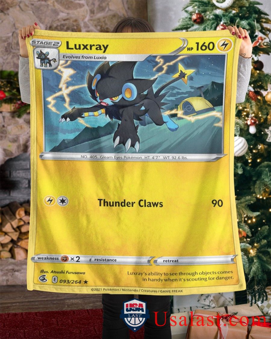 Pokemon Luxray Fusion Strike Soft Blanket Pokemon Luxray Fusion Strike Soft Blanket